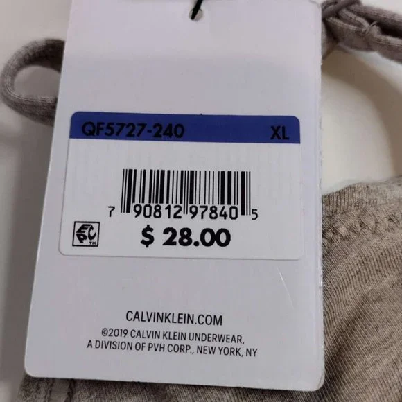 NEW with TAGS Calvin Klein CK One Bralette size XL SNAKESKIN cream QF5727 - Picture 6 of 6